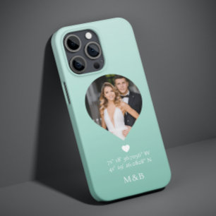 Foto Monogramm Romantisches Herz Koordinaten Moder Case-Mate iPhone 14 Hülle