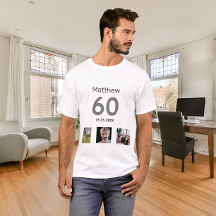 Foto-Monogramm-Typ zum 60. Geburtstag T-Shirt