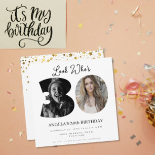 Foto Montage Geburtstagsparty 30 Jahre alt Einladung