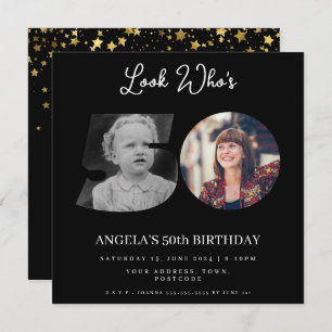 Foto Montage Geburtstagsparty 50 Jahre alt Einladung