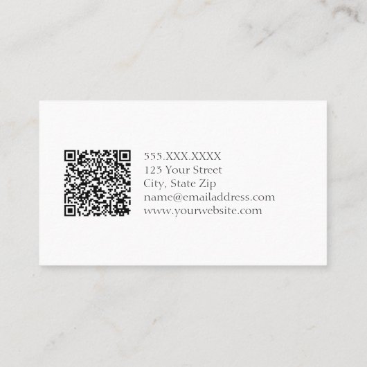 Foto Montage und QR Code Visitenkarte (Rückseite)