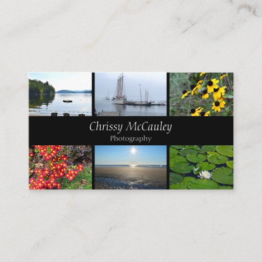 Foto Montage und QR Code Visitenkarte (Vorderseite)