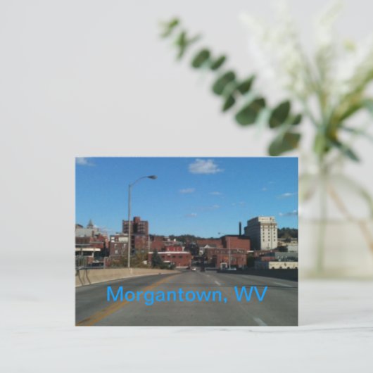 Foto Morgantown WV der Skylinepostkarten Postkarte (Stehend Vorderseite)