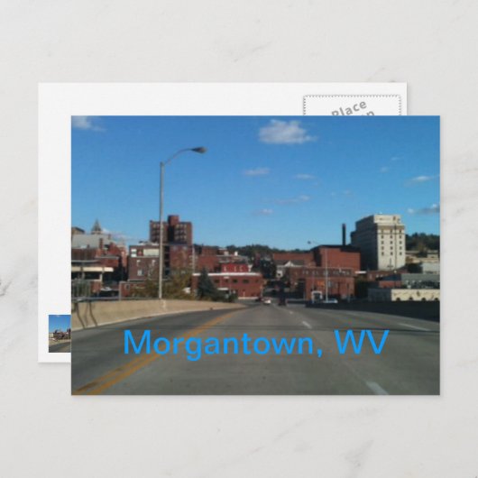Foto Morgantown WV der Skylinepostkarten Postkarte (Vorne/Hinten)