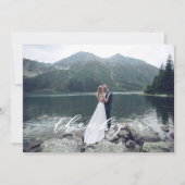 Foto Mountain Forest Wedding Danke Karte (Vorderseite)