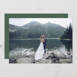 Foto Mountain Forest Wedding Danke Karte