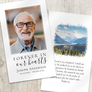 Foto Mountains Memorial Prayer Card