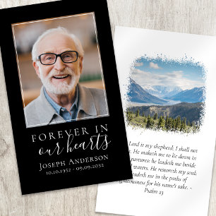Foto Mountains Memorial Prayer Card