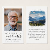 Foto Mountains Memorial Prayer Card (Vorne & Hinten)