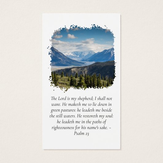 Foto Mountains Memorial Prayer Card (Rückseite)