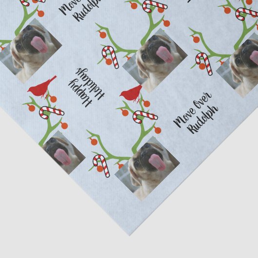 Foto "Move Over Rudolph" hinzufügen Weihnachten Seidenpapier (Ausschnitt)