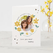 Foto Mütter Tag Liebe Sie Mama Karte (Gelbe Blume)