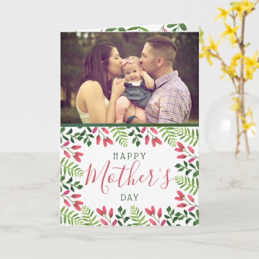 Foto-Muttertag des einfachen Frühlings Karte (Gelbe Blume)