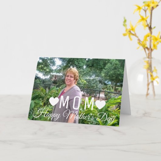 Foto Muttertags-Skript & Herzen Karte (Gelbe Blume)