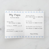 Foto My Papa Birthday Karte (Innenseite)