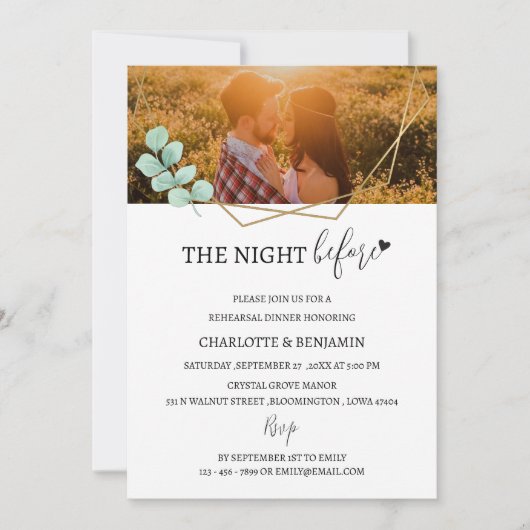 Foto nach Maß Vor dem Probe Einladung (Vorderseite)