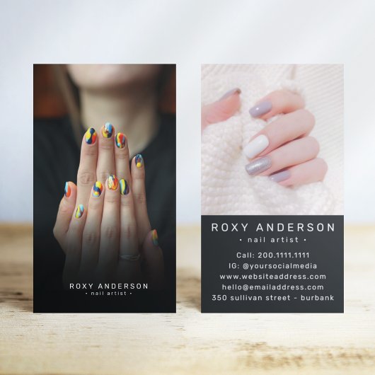Foto Nail Artist Techniker Visitenkarte