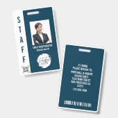 Foto Name Abzeichen QR-Code für benutzerdefinierte Ausweis (Vorder- & Rückseite)
