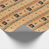 Foto Name Age Ethnic Bohemisch Peach Owl Geburtsta Geschenkpapier (Ecke)