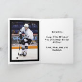 Foto Name Age Text Jersey Nummer Hockey Sport Karte (Innenseite)