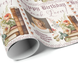 Foto Name Age Textbuch Lover Wasserfarbe Stil Geschenkpapier