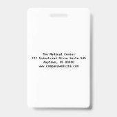 Foto, Name, Bar-Code, Logo-Abzeichen für benutzerd Ausweis (Rückseite)