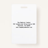 Foto, Name, Bar-Code, Logo-Abzeichen für benutzerd Ausweis (Rückseite)