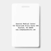 Foto, Name, Bar-Code, Logo-Abzeichen für benutzerd Ausweis (Rückseite)