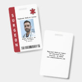 Foto, Name, Bar-Code, Logo-Abzeichen für benutzerd Ausweis (Vorder- & Rückseite)