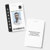 Foto, Name, Bar-Code, Logo-Abzeichen für benutzerd Ausweis (Vorder- & Rückseite)