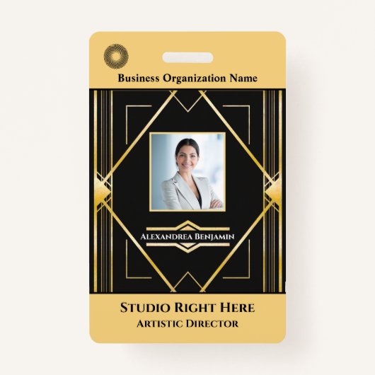 Foto Name Bar Code Logo-ID-Karte Abzeichen Ausweis (Vorderseite)