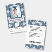 Foto Name Bar Code Logo-ID-Karte Benutzerdefiniert Ausweis (Vorder- & Rückseite)