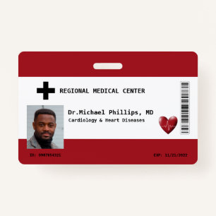 Foto, Name, Bar, Logo des Mitarbeiters Ausweis