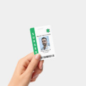 Foto, Name, Bar, Logo des Mitarbeiters Ausweis (Handheld)