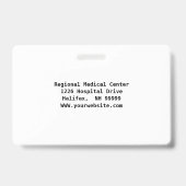 Foto, Name, Bar, Logo des Mitarbeiters Ausweis (Back)