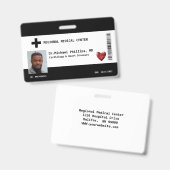 Foto, Name, Bar, Logo des Mitarbeiters Ausweis (Front & Back)