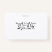 Foto, Name, Bar, Logo des Mitarbeiters Ausweis (Rückseite)