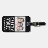 Foto | Name Benutzerdefinierte Vorlage Modernes Sc Gepäckanhänger (Vorderseite horizontal)