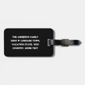 Foto | Name Benutzerdefinierte Vorlage Modernes Sc Gepäckanhänger (Rückseite horizontal)