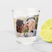 Foto Name Datum Hochzeit Schnapsglas (Vorderseite)