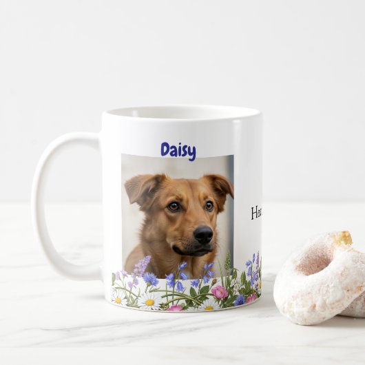Foto-Name des benutzerdefinierten Hundes oder Katz Kaffeetasse (Mit Donut)