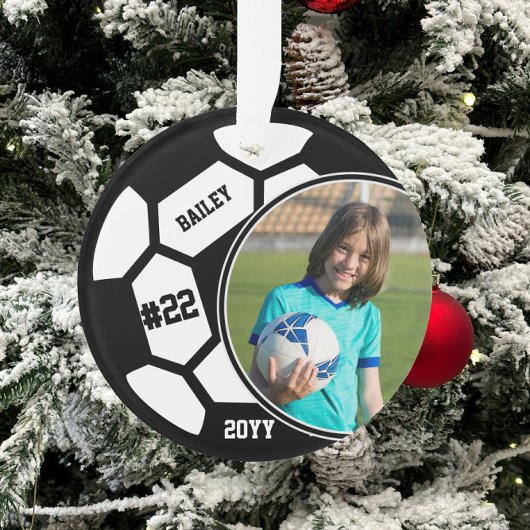 Foto Name des Fußballspielers beibehalten Ornament