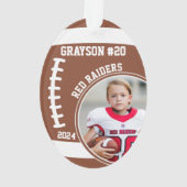 Foto Name des Fußballspielers Keepake #20 Ornament (Rückseite)