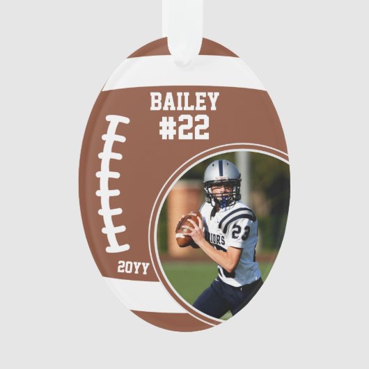 Foto Name des Fußballspielers Ornament (Vorderseite)
