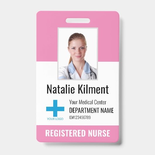 Foto Name des Krankenhauses Name des Mitarbeiters Ausweis (Vorderseite)