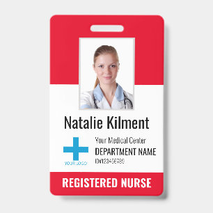 Foto Name des Krankenhauses Rot Schwarz-weiß Ausweis