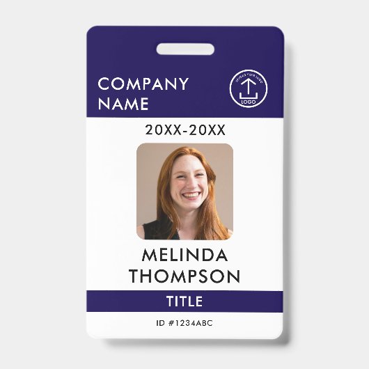 Foto "Name des Unternehmens Mitarbeiter-ID-Karte" Ausweis (Vorderseite)