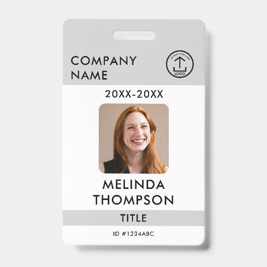 Foto "Name des Unternehmens Mitarbeiter-ID-Karte" Ausweis (Vorderseite)