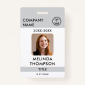 Foto "Name des Unternehmens Mitarbeiter-ID-Karte" Ausweis (Vorderseite)