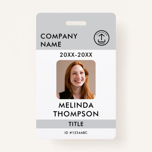 Foto "Name des Unternehmens Mitarbeiter-ID-Karte" Ausweis (Vorderseite)